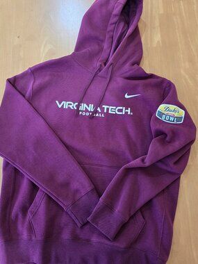 Virginia Tech Hokies Men's Nike Dukes Mayo Bowl Pullover Hoodie Maroon Sz Large